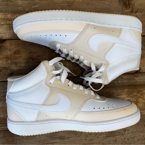 New Nike Court Vision Mid Sneaker - Women's White/ Guava Ice Size 10 $90 - Picture 5 of 9